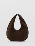 Mango chocolate suede hobo bag, imported from the UK