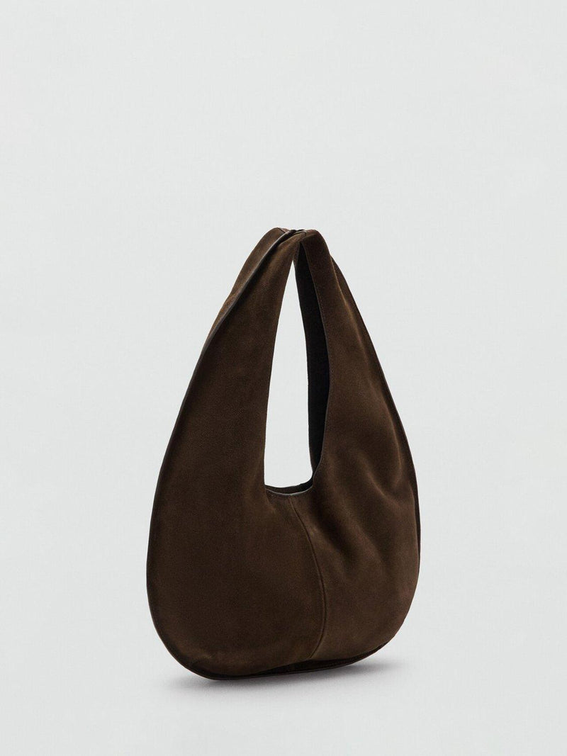 Mango chocolate suede hobo bag, imported from the UK