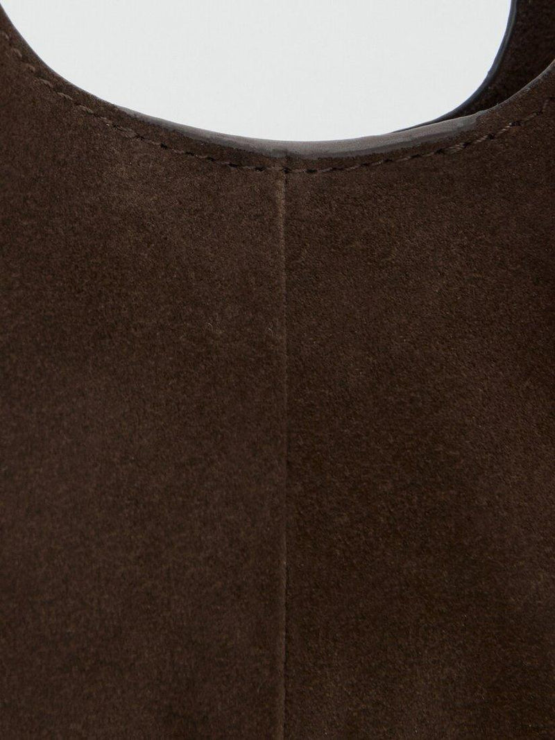 Mango chocolate suede hobo bag, imported from the UK