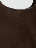 Mango chocolate suede hobo bag, imported from the UK