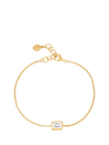 Dower & Hall white topaz chain bracelet gold plated (British brand)