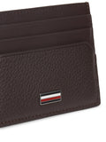 Tommy Hilfiger brown leather card holder 10.3cm - British product