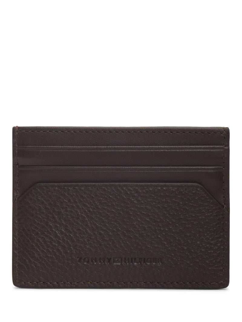 Tommy Hilfiger brown leather card holder 10.3cm - British product