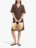 ICHI Iapial Crescent Tote Bag Birch (British brand)
