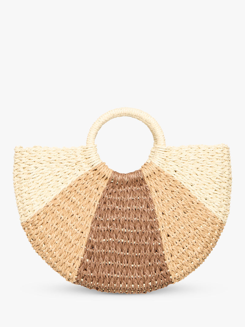 ICHI Iapial Crescent Tote Bag Birch (British brand)