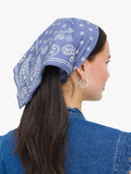 ICHI blue paisley scarf 50x50cm (British brand)