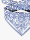 ICHI blue paisley scarf 50x50cm (British brand)