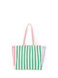 ICHI Iasio striped tote bag in Birch made of cotton (British brand)