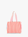 ICHI Iasio striped tote bag in Birch made of cotton (British brand)