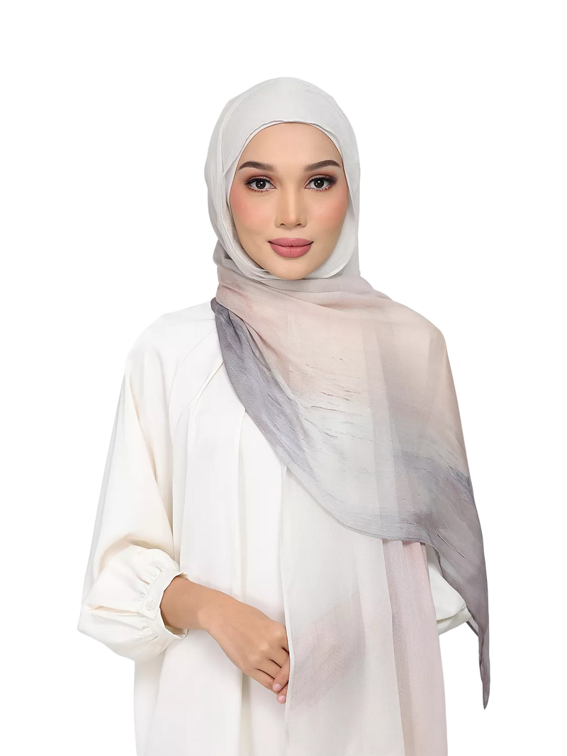 Bokitta Watercolour hijab set with TENCEL Modal, UK version