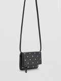 Mango kids crossbody bag black with studs, UK version