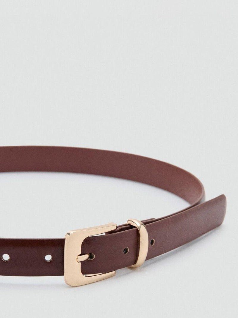 Mango polished buckle belt regular width, imported from the UK
