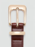 Mango polished buckle belt regular width, imported from the UK