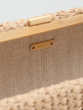 Mango beaded strap clutch bag in beige, imported from the UK
