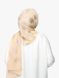 Bokitta Nakheel palm print shawl set in gold, imported from the UK
