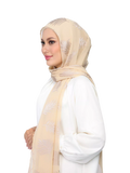 Bokitta Nakheel palm print shawl set in gold, imported from the UK
