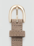 Mango taupe suede belt regular width - British product