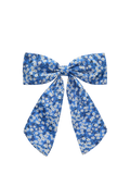 Trotters bow hair clip Blue/Multi floral, imported from the UK