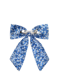 Trotters bow hair clip Blue/Multi floral, imported from the UK
