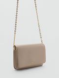 Mango chain-strap mini crossbody bag cream UK version