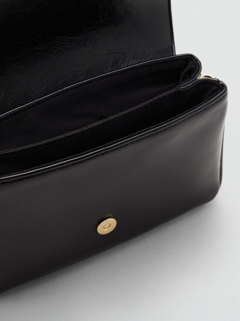 Mango mini crossbody bag with chain strap black - British product
