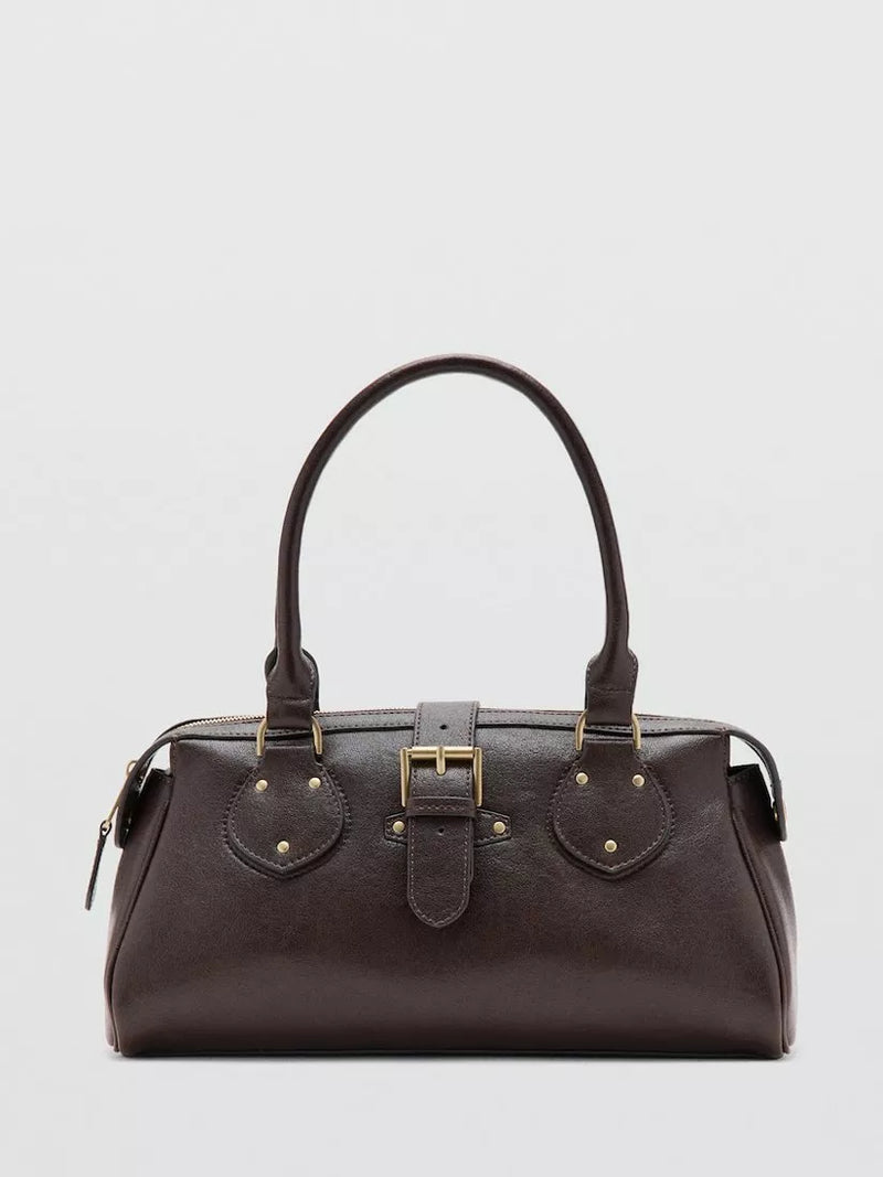 Mango satchel bag in chocolate, imported from the UK