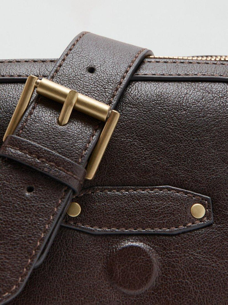 Mango satchel bag in chocolate, imported from the UK