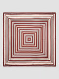 Mango geometric square scarf terracotta 70x70cm, imported from the UK