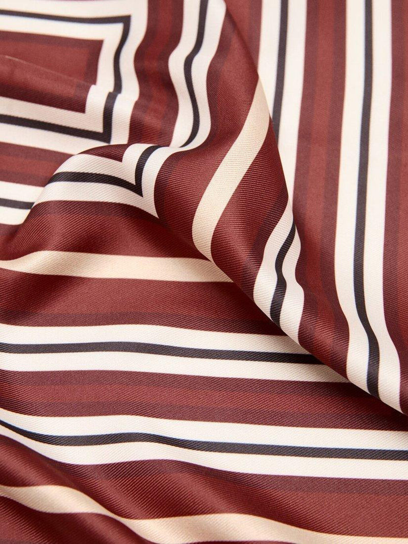 Mango geometric square scarf terracotta 70x70cm, imported from the UK
