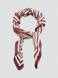 Mango geometric square scarf terracotta 70x70cm, imported from the UK