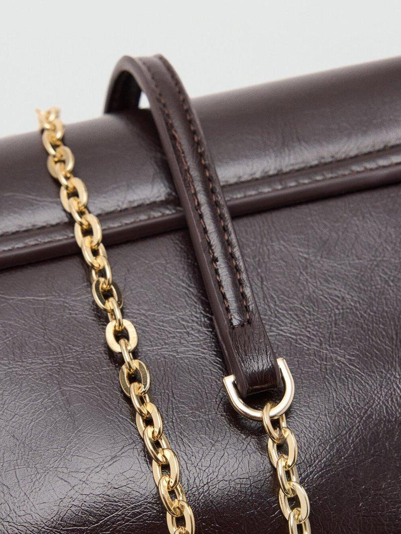 Mango crossbody bag Bordeaux chain strap, UK version