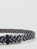 Mango braided belt navy, UK version
