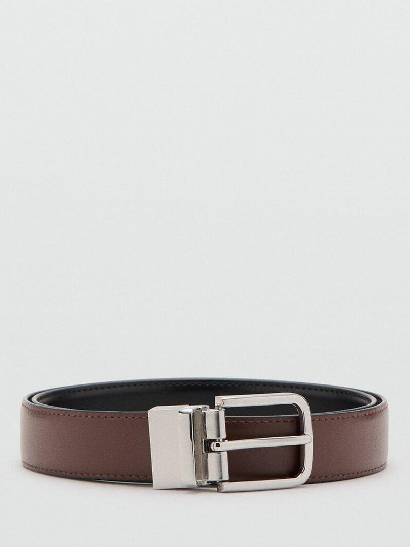 Mango reversible leather belt in black and tan (British brand)