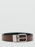 Mango reversible leather belt in black and tan (British brand)