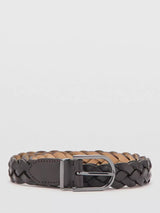 John Lewis Mango Braided Leather Belt, Brown- Buy online at McGrocer