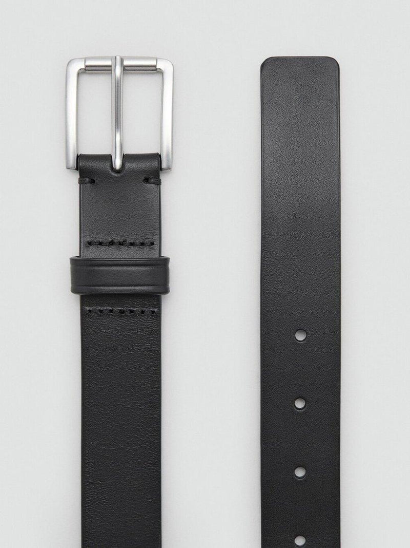 Mango black leather belt - British product