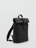 Mango roll-top backpack black (British brand)