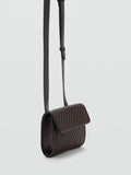 Mango woven crossbody bag brown compact, imported from the UK