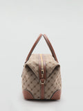 Mango jacquard logo bowling bag brown (British brand)