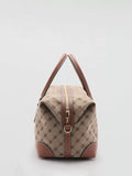 Mango jacquard logo bowling bag brown (British brand)