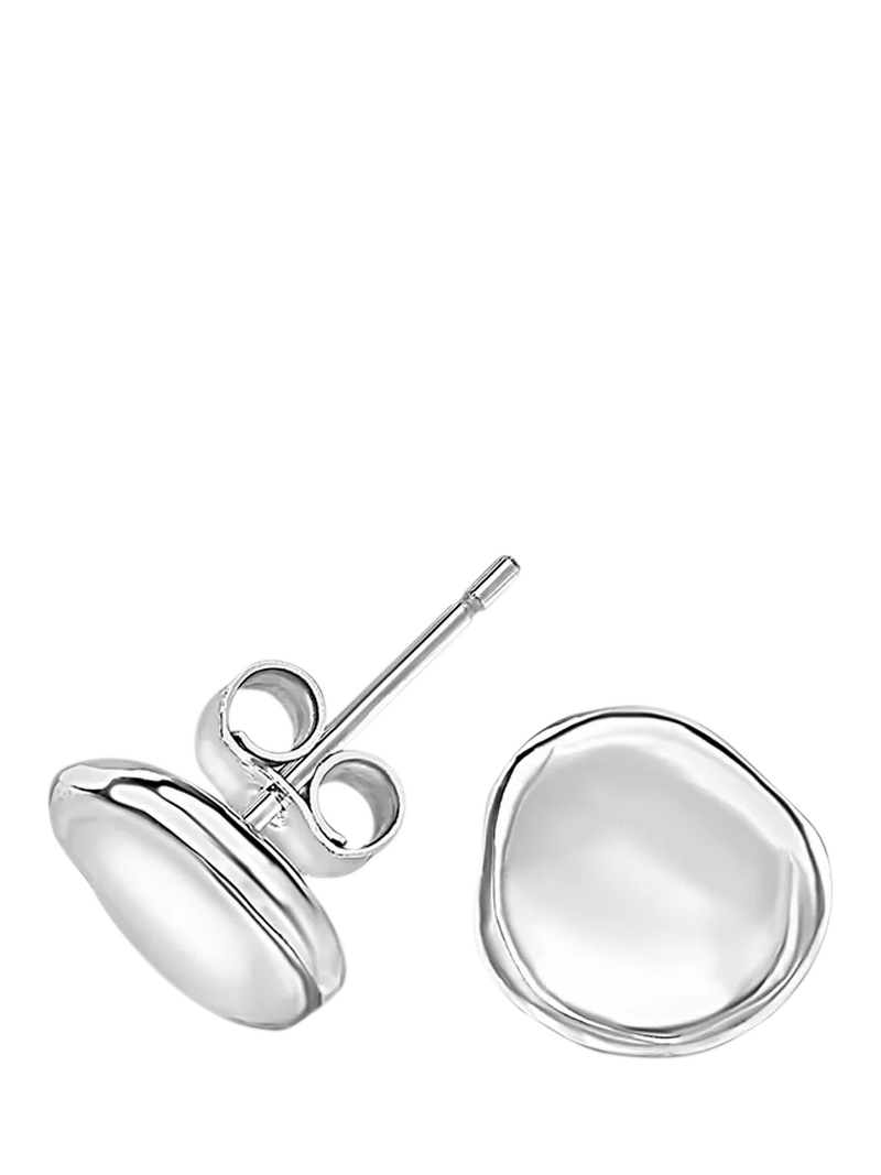 Dower & Hall sterling silver pebble stud earrings, imported from the UK
