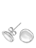 Dower & Hall sterling silver pebble stud earrings, imported from the UK
