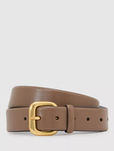 John Lewis Reiss Leather Square Buckle Belt Taupe- Buy online at McGrocer