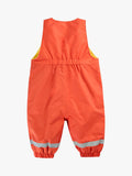 Frugi baby waterproof dungarees in Fire colour - British product