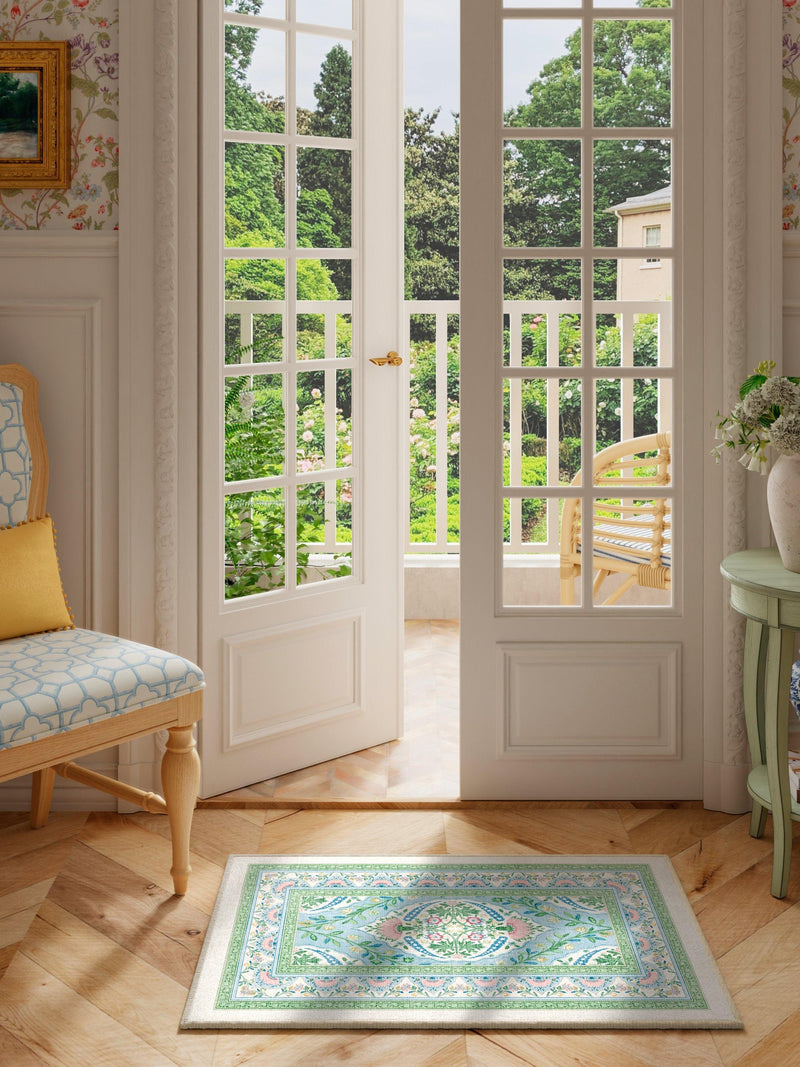Ruggable Mrs Alice Skye rug Blue Multi 60x90cm (British brand)
