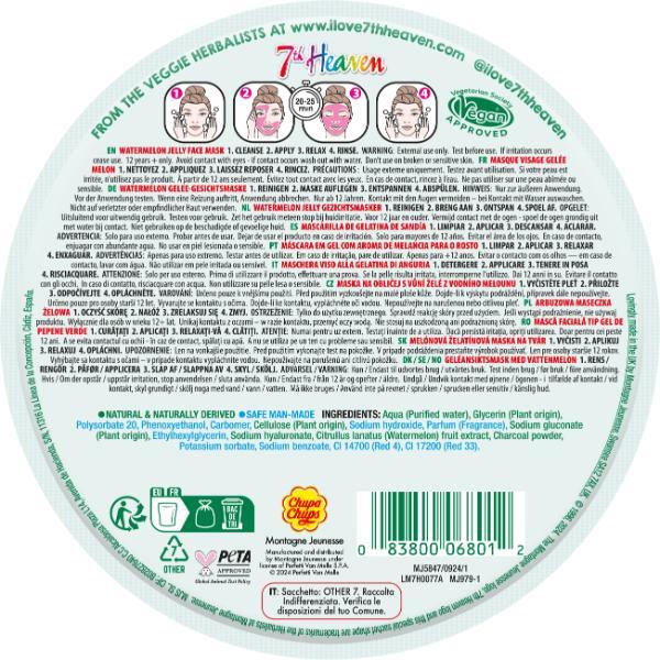 7th Heaven watermelon jelly face mask - British product