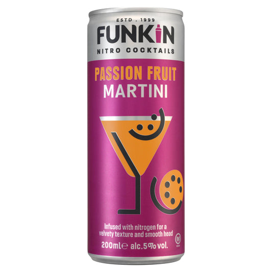 Funkin Nitro Cocktails Passion Fruit Martini 200ml All spirits & liqueurs Sainsburys   