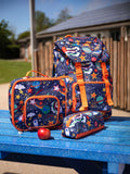Frugi backpack blue space print - British product