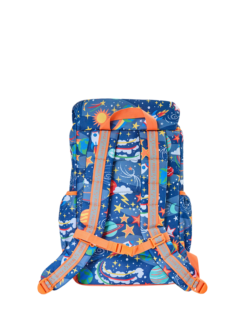 Frugi backpack blue space print - British product