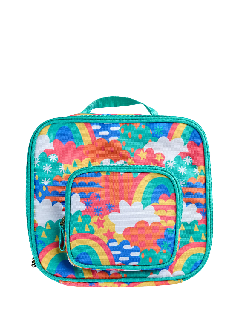 Frugi lunch bag Fun Frenzy rainbow print (British brand)